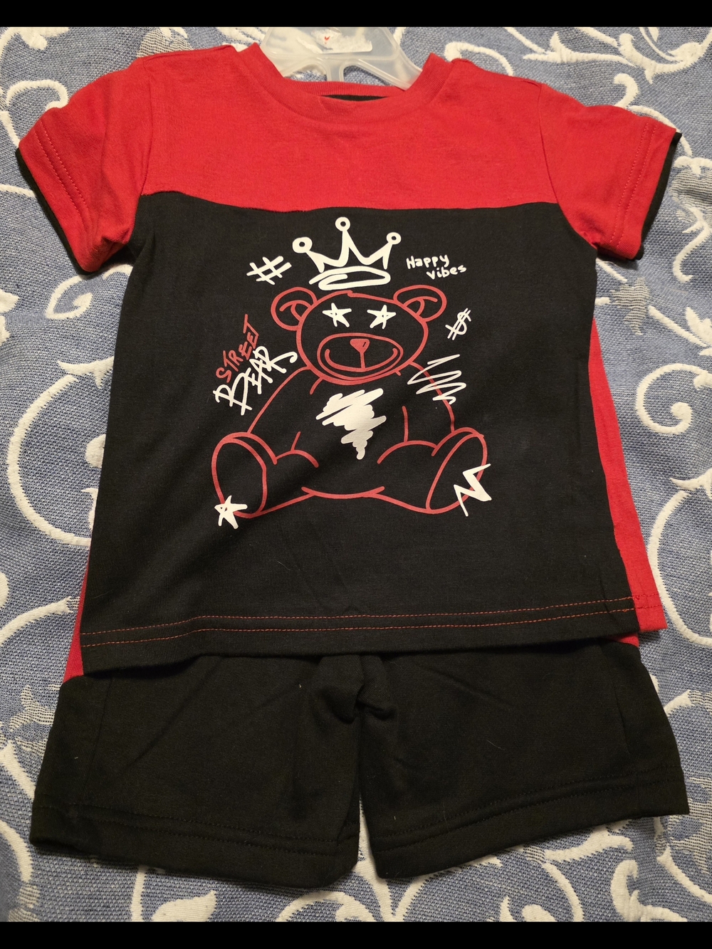 2-piece baby/toddler boy cartoon bear outfit